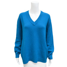 GUCCI Teal Blue Wool Knit Sweater Size Small