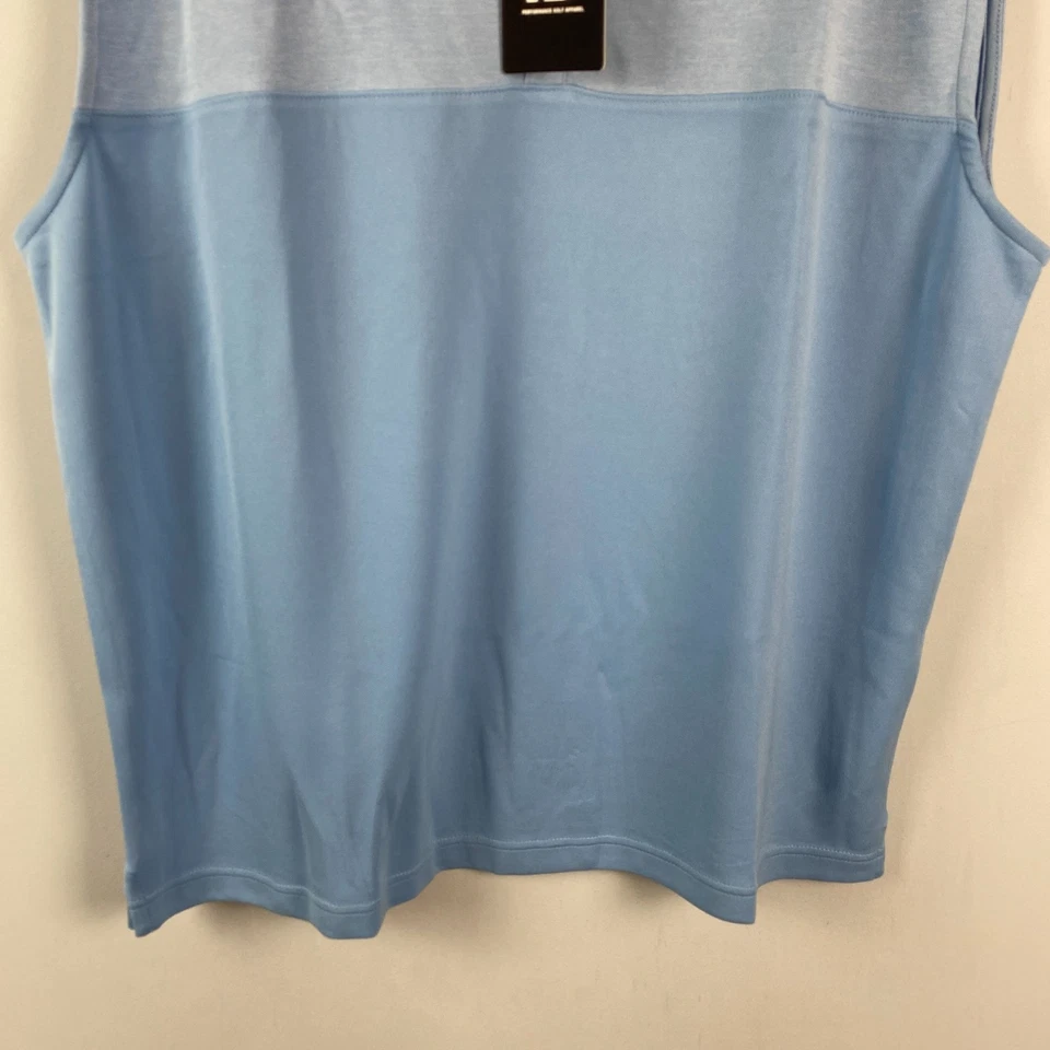 Footjoy Vest Men Size XL Blue Heather Yoke Half Zip Pullover Golf - Image 3 of 4