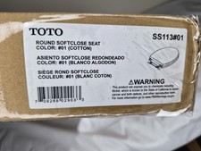 TOTO SS113 01 SoftClose Round Toilet Seat and Lid   Cotton White