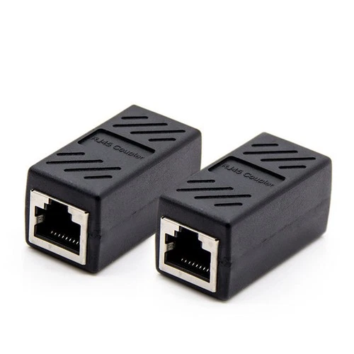 2 Pcs Network Cable Connector Ethernet Extension Female Coupler LAN