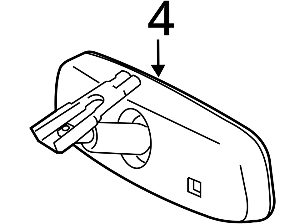 2016 - 2023 TOYOTA TUNDRA FRONT WINDSHIELD AUTO DIM REAR VIEW MIRROR W/ HOMELINK - Image 4 of 4
