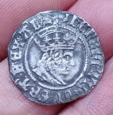 1504-09 Henry V11 Silver Half Groat.Keys under shield.mm martlet.1.3g.High grade