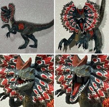 DINOSAUR ACTION FIGURE w/SOUND - DILOPHOSAURUS DINO TOY FOR USE w/JURASSIC PARK