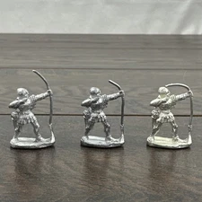 Vintage AD&D Archers Bowmen Lot Of 3 Metal Miniatures 1987 Ral Partha