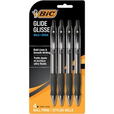 Black Ballpoint Pens Bold Point 1.6mm 4 Count Pack Retractable Ballpoint Pens