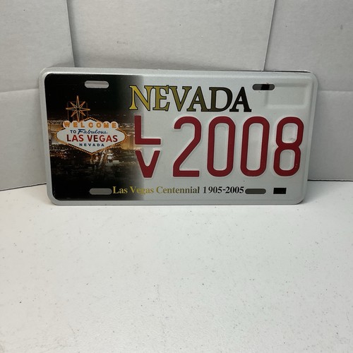 Expired Nevada Las Vegas Centennial License Plate Tag# LV 2008 Wedding Anniv