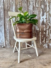 Square Copper Planter With Brass Handles