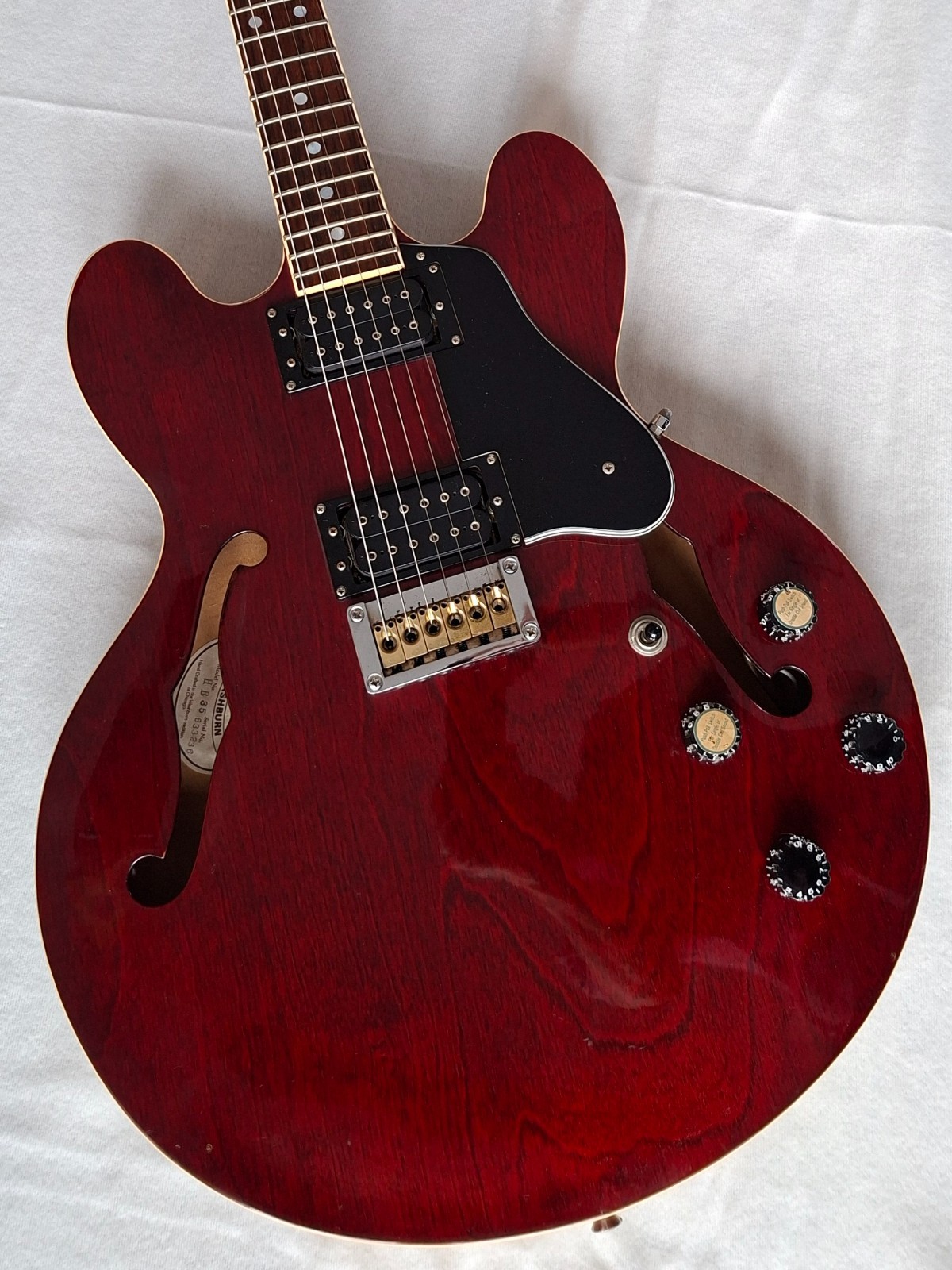 George Washburn HB 35 Vintage Japan 1983 Semi-Hollow Body E-Gitarre Top E-Guitar