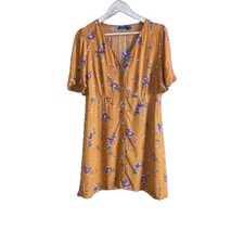 Boohoo Ladies Floral Viscose Dress Size 16 VGC