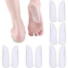 5 Pairs Medial Lateral Heel Wedge Silicone Insoles - Corrective Clear