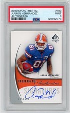 2010 Upper Deck SP Football Rookie Autograph #183 Aaron Hernandez No 325 of 599