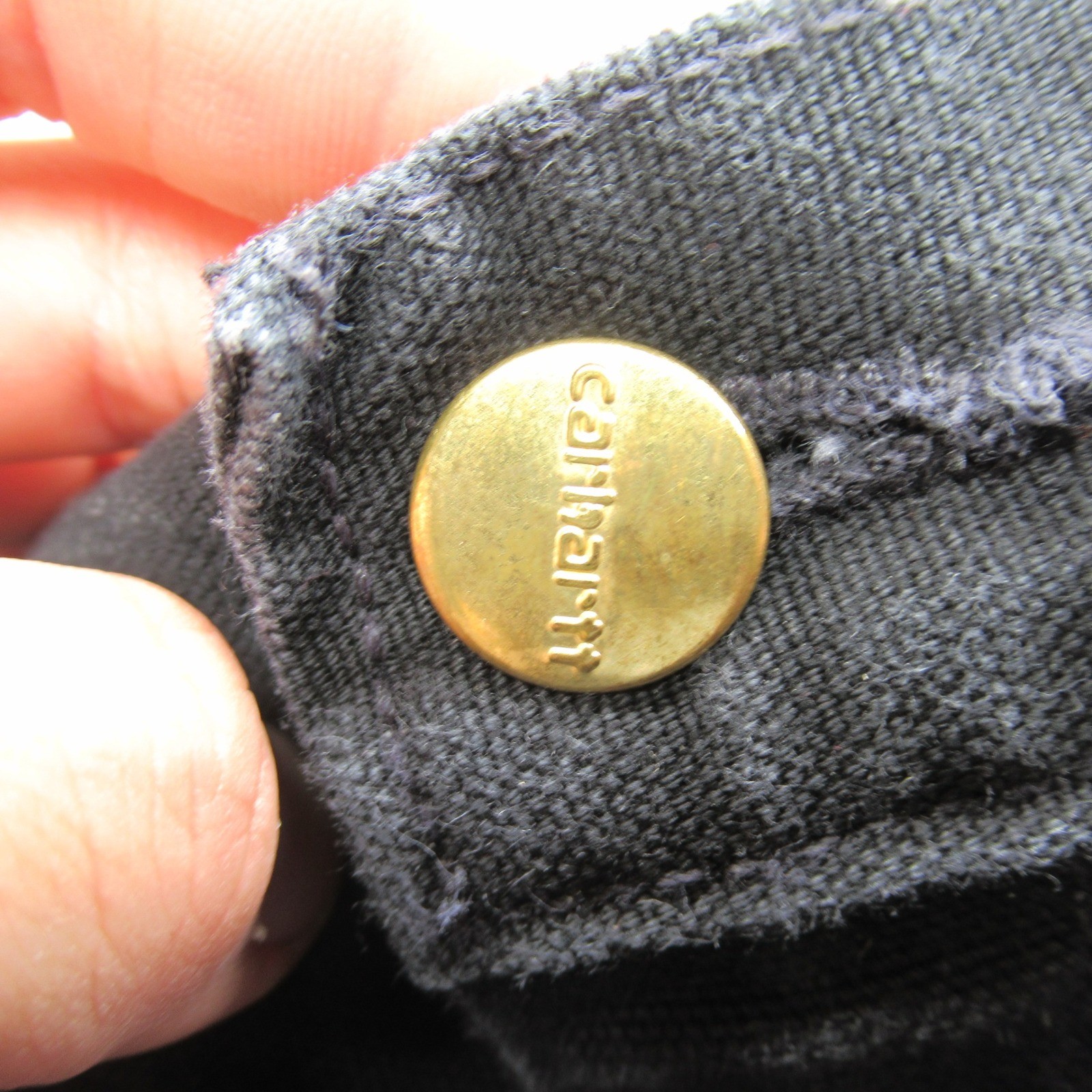 Carhartt Work Pants Mens 40x30 Black Firm Duck Double Knee Dungaree VTG USA thumbnail 9