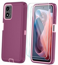 Phone Case for Case with HD Screen Motorola Moto G Play 2024 4G 1 WineRed Pink