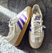 adidas Samba Sneaker Sportschuh Herren Weiß Lila Beige Low Top Schnürung EU 42