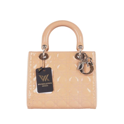 CHRISTIAN DIOR Medium Cannage Patent Nude Luxus Designer Tasche OP: 5900 € - Bild 1 von 4