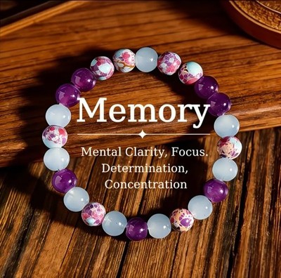 Memory Armband 8mm - Mentale Klarheit Fokus, Konzentrationsbestimmung. 