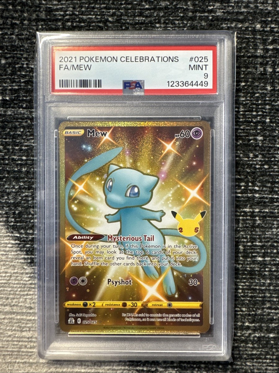 Mew (Secret) 025/025 Celebrations Holo 2021 Pokemon PSA 9 Mint | eBay