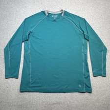 Coolibar Shirt Mens Large Teal Long Sleeve Cooltect UPF 50+ Sun Protection