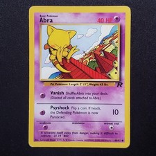 Abra 49/82 Unlimited Common Team Rocket Pokemon Moderately Played