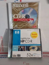 5 Pack HP Lightscribe CD-R 52x Pack LCR00047M + 1 Maxwell (NEW SEALED) - #13