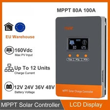 80A 100A MPPT Solar Charge Controller 12V/24V/36V/48V Auto Max Solar PV 160V
