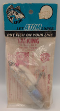 Atom 56 P Talking Striper Swiper 2oz Top Water Vintage Fishing Lure Blue / White