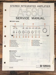 Yamaha A-560 Amplifier Service Manual *Original*