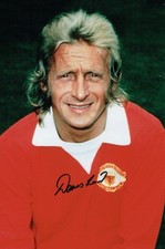 Dennis Law Signed 8x12 Manchester United Football Photograph UACC RD