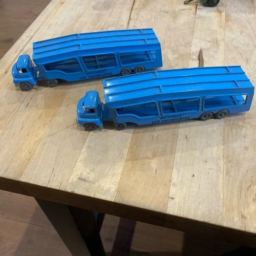 Lesney Matchbox No 2 Bedford Car Transporter - Vintage Original Model x 2 good