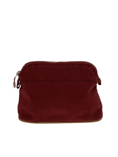 HERMES Bolide Pouch 20 Rouge Ash Pouch Canvas BRD Solid Faded