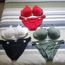 3 Venus Bikinis Swim Bathing Suits, Size 12 Bottoms, 36C Tops