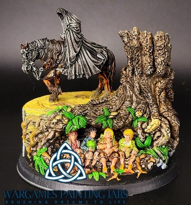 USA Duty Paid Painted Get off the Road!  Diorama of Middle Eart LOTR