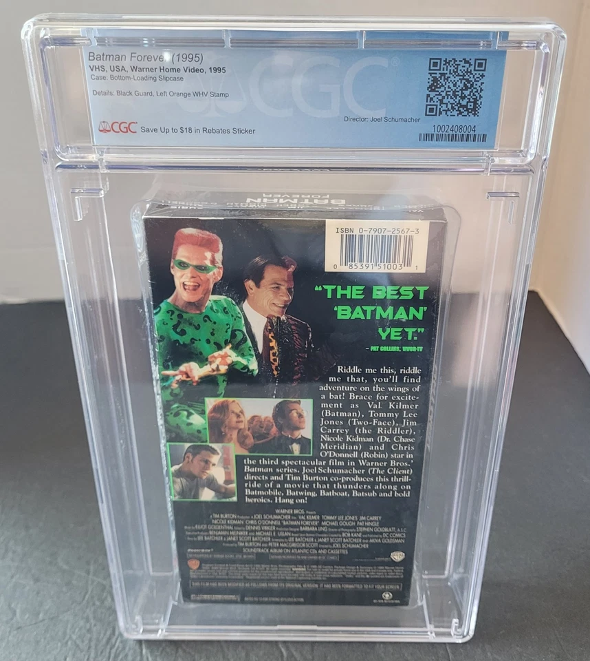 BATMAN FORVER ~ Sealed VHS ~ Graded CGC 9.8 A+ (1995) - Val Kilmer - Image 3 of 4