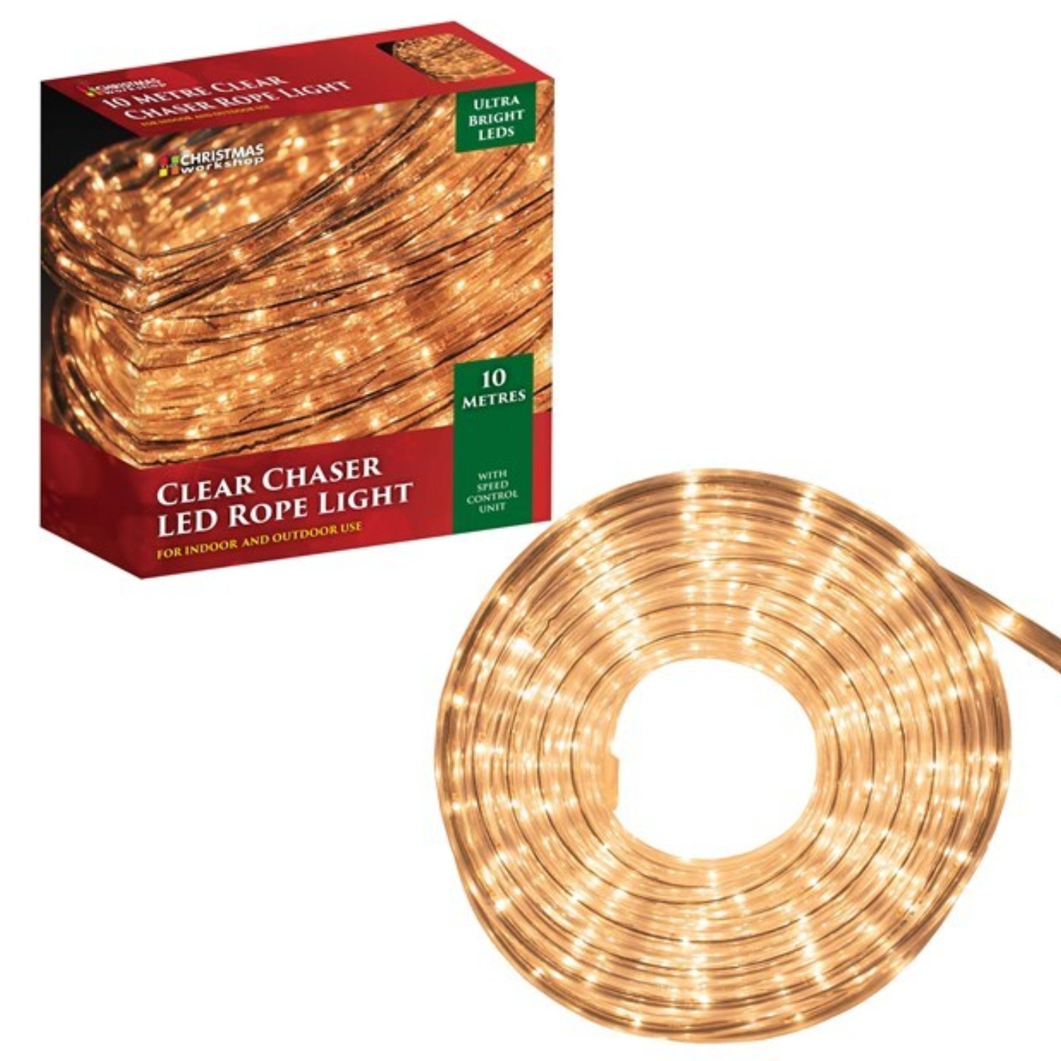 Christmas Lights White Chaser 10M LED Christmas Workshop Indoor Outdoor Xmas
