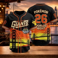 2026 San Francisco Giants Pok/mon Worlds Night Baseball Jersey Fan Style S-5XL