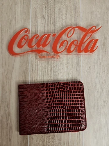 Vintage Coca-Cola Wallet And Plastic Logo Sign