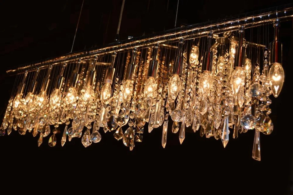 Gallery Crystal and Chrome Contemporary Chandelier 11 light. Original. $540 - Image 4 of 4