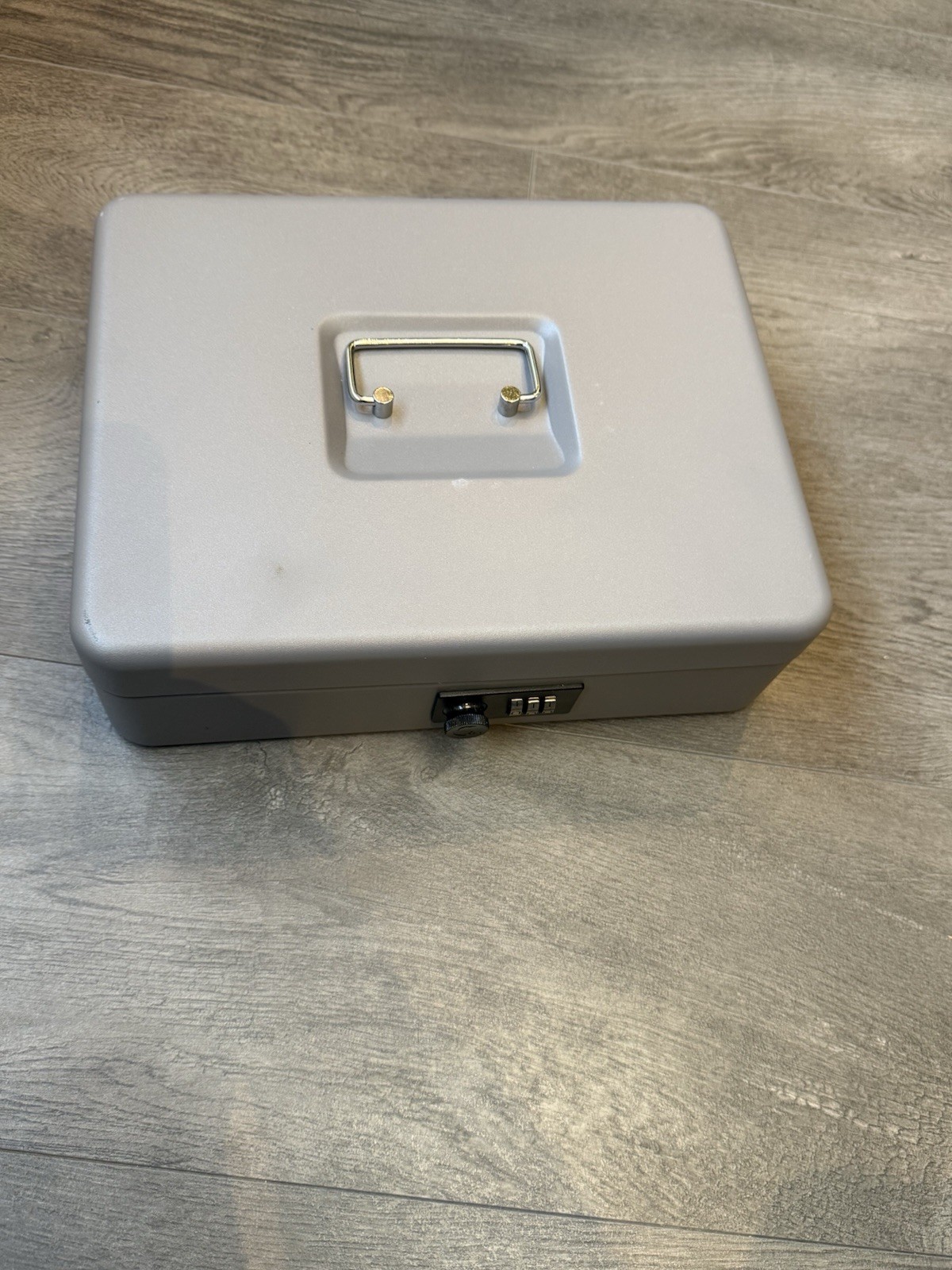 Pavo Metal Cash Box 12 Inch with Combination lock- Dark Grey