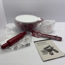 Tupperware Kids Baking Set Bowl Passion Rolling pin Spatula Measuring Cup