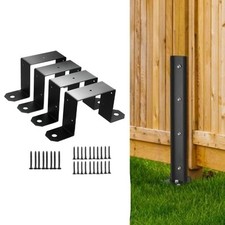 New 4Pcs Fence Post Mounting Brackets 3.5 x 3.5 Inches Wood Post Holder Heavy Du