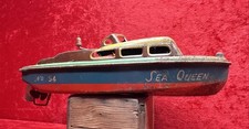  Barn Find VTG Tin Litho Sea Queen Toy Boat No 54