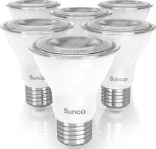 Sunco 6 Pack PAR20 LED Bulbs, Flood Light Bulb Outdoor, 500 LM, 7W 50W Equivale