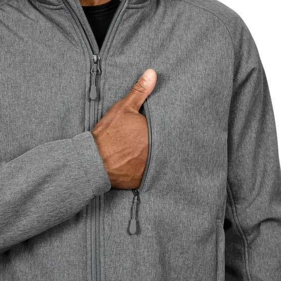 Kirkland Men's Fleece Lined Softshell Jacket - GRAY (Select Size: S-3XL) - Image 3 of 4