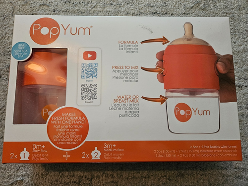 Confezione da 4 biberon PopYum Anti-Coli - 5 oz e 9 oz *NUOVI scatola aperta* - Foto 1 di 2