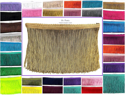 5 Yards of 6'' Long Chainette Fringe Thread Yarn Tassel Trim Braid Fringe for Cra