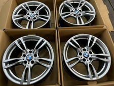 GENUINE BMW 400M ALLOY WHEELS STAGGERED SHADOW CHROME 1 3 F SERIES 5 X 120 E90