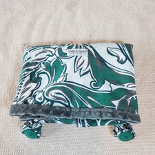 Car Seat Canopy Green Grey Paisley Minky Dot Reversible Infant Car Seat Cover