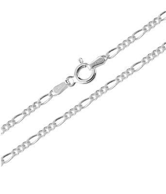 Italienische 925 massiv Sterlingsilber 2 mm Figaro Gliederkette Halskette - F050