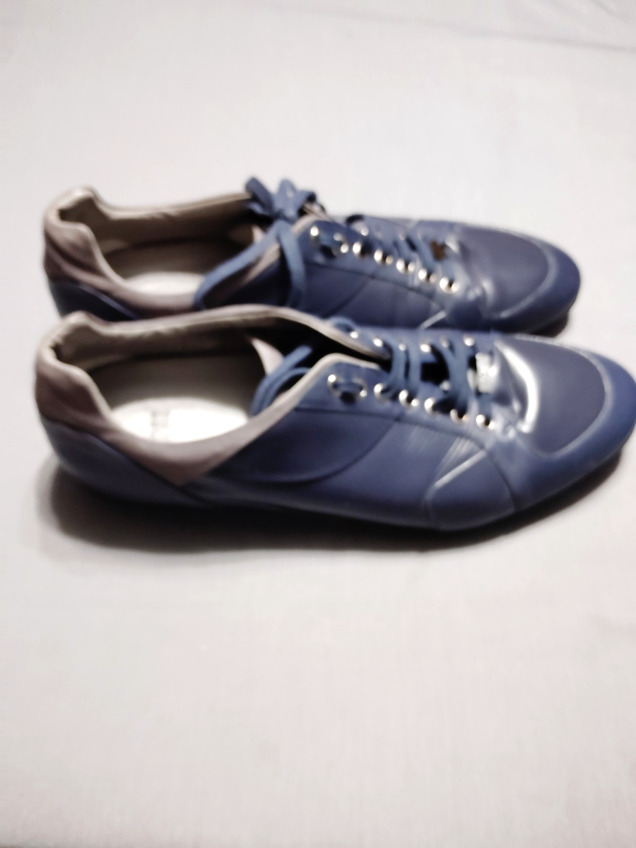 Hugo Boss Crosstown Derby Blue Leather Lace‑Up Shoes Men 11/45 Old