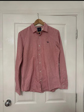 Crew Clothing Company Men's Red Long Sleeve Shirt Size Medium